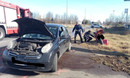 Motociclista investito trasportato in elisoccorso