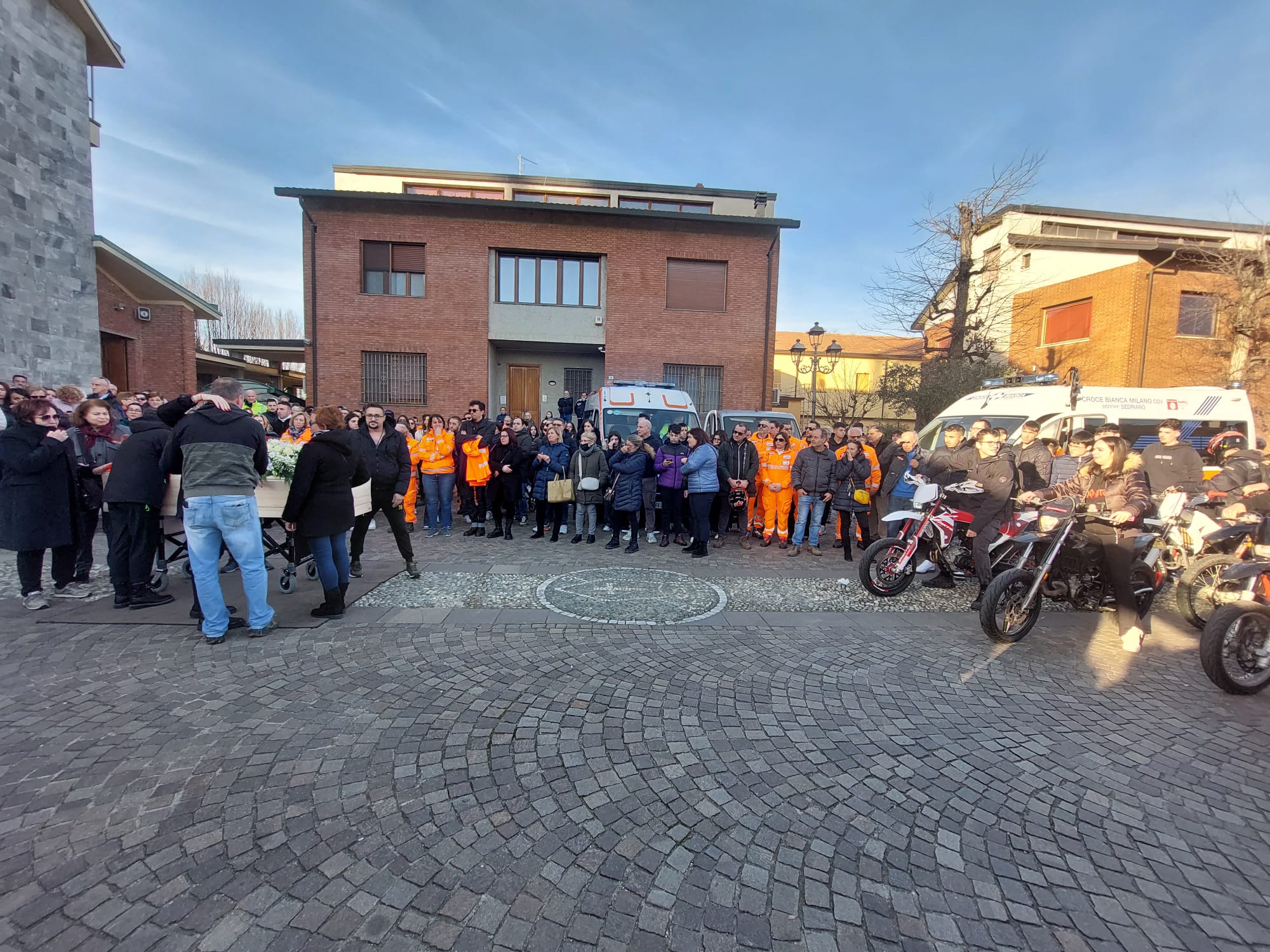 Sedriano, funerali di Manuel Zerbelloni