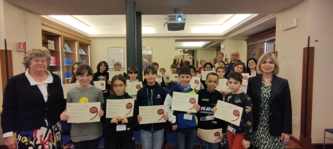 Festa in Senato per gli studenti della primaria di Parabiago