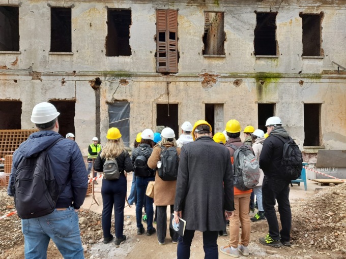Il Politecnico di Milano va in visita ai cantieri di Villa Allavena