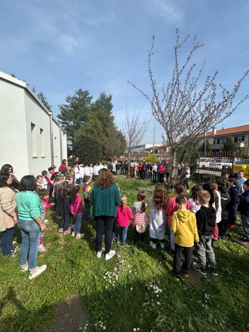 Un albero donato ai “primini” per ricordare gli anni vissuti a scuola