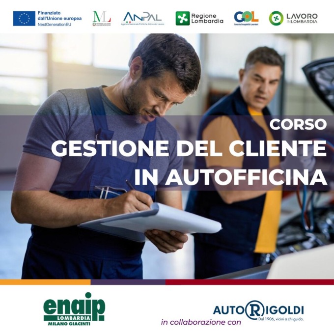 Corso gratuito di Enaip per la “Gestione del cliente in officina”