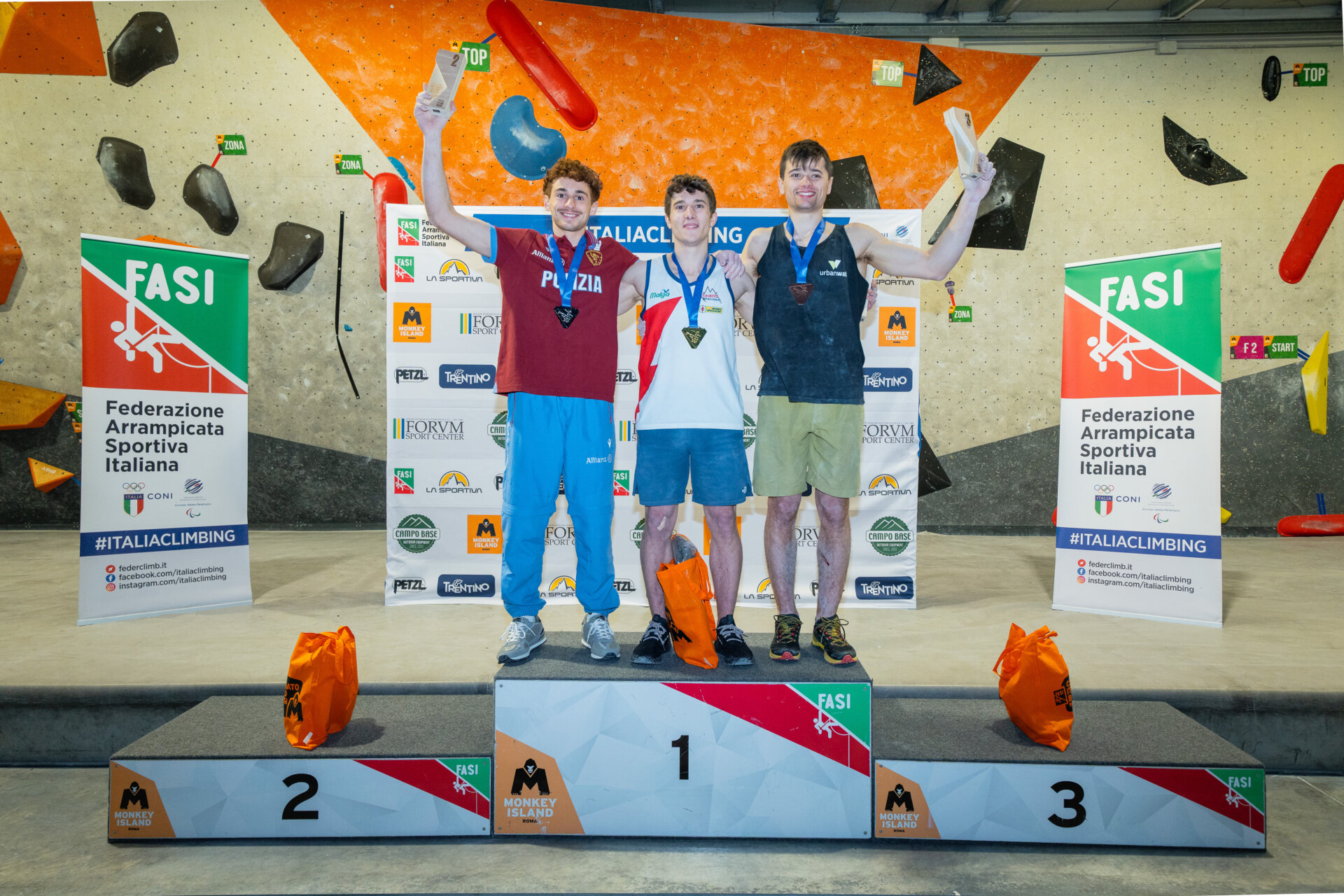 podio Campionato Italiano Boulder