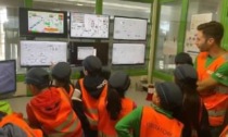 I bambini in azienda per il progetto dedicato al riciclo dei materiali