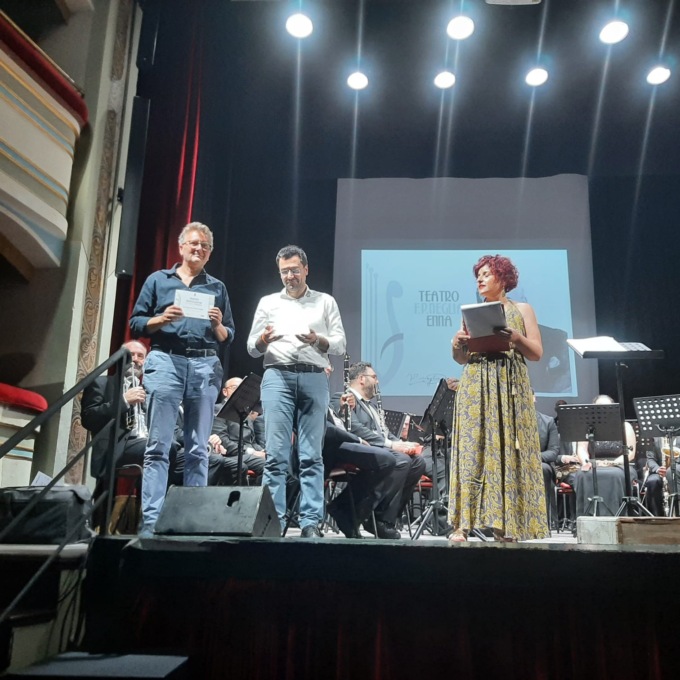 Il sindaco di Legnano alla cerimonia di intitolazione del Teatro di Enna