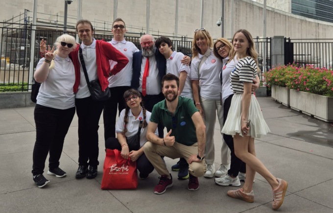 Il magentino Andrea Cairati con PizzAut all’Onu