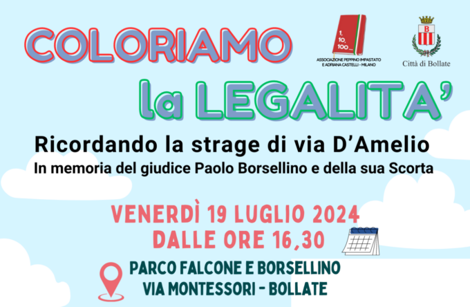“Coloriamo la legalità” per ricordare Falcone e Borsellino