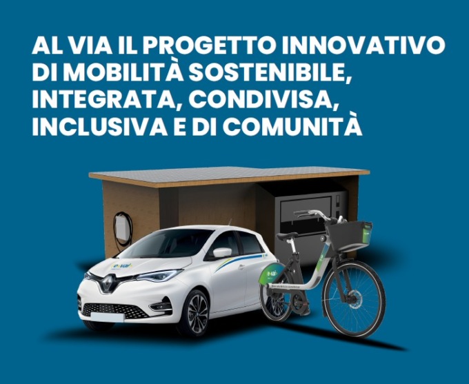A Bollate la nuova stazione di bike e car sharing tutta elettrica