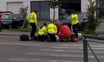 Donna investita da un'auto sul Sempione