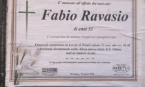 Oggi i funerali di Fabio Ravasio