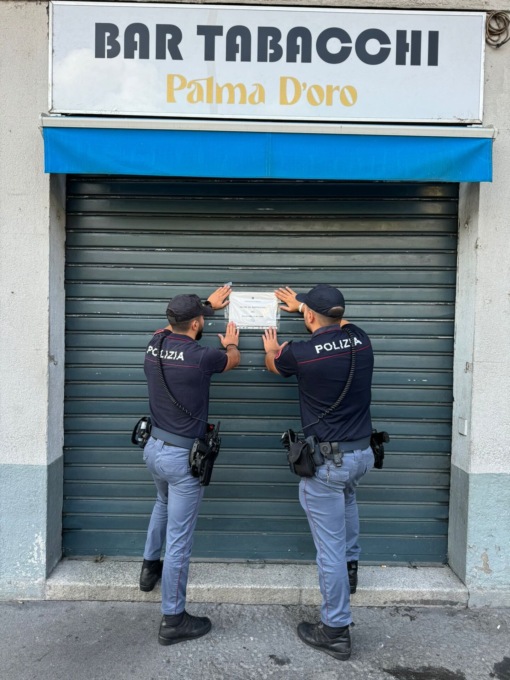 Pregiudicati e spacciatori: chiuso per 15 giorni il bar Palma d’Oro