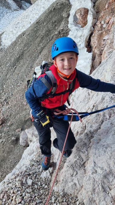 A dieci anni e mezzo alla conquista della cima più alta delle Dolomiti
