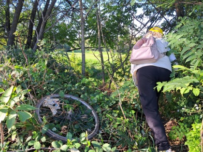 Puliamo il mondo: recuperati pezzi di tapparella, biciclette e una panca scolastica