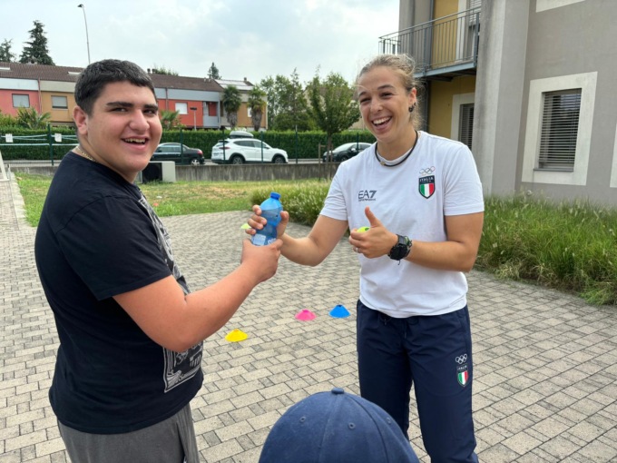 L’azzurra Sara Jemai coach per un giorno con i ragazzi della Rsd Padre Crespi
