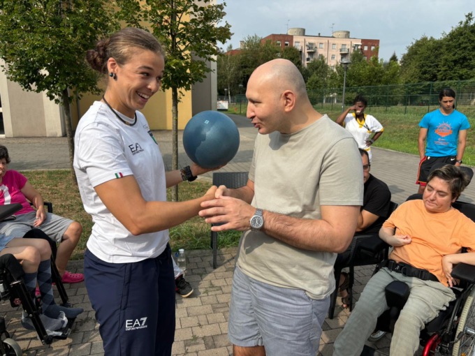 L’azzurra Sara Jemai coach per un giorno con i ragazzi della Rsd Padre Crespi
