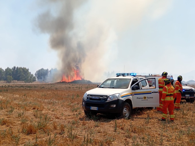 Prevenzione incendi, terminata la missione sarda dei volontari del Parco del Ticino