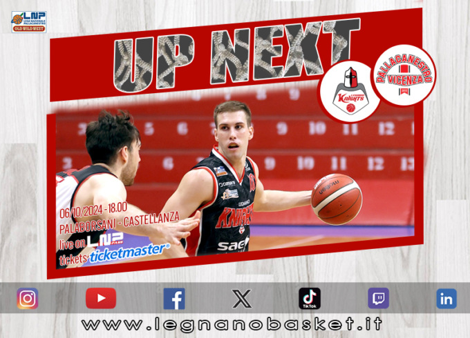 Terza gara in sette giorni con Vicenza per i Knights
