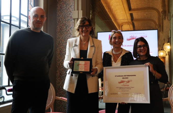 Il “Testimone rosa del volontariato” alla Fondazione La Rotonda di Baranzate