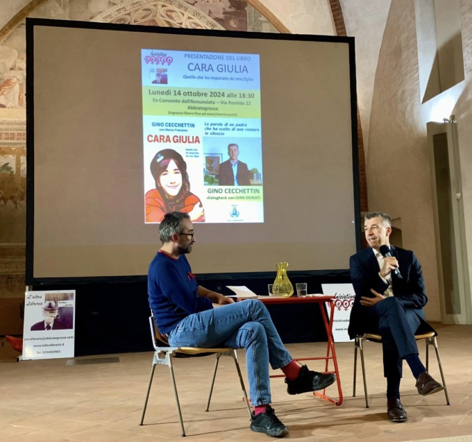 Gino Cecchettin ad Abbiategrasso : “Così cerco di far rivivere la mia  Giulia”
