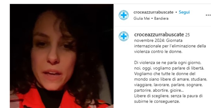 Giornata contro la violenza sulle donne, il messaggio della Croce azzurra Buscate
