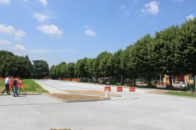 Aperto il cantiere per realizzare  il posteggio spugna  Montenevoso