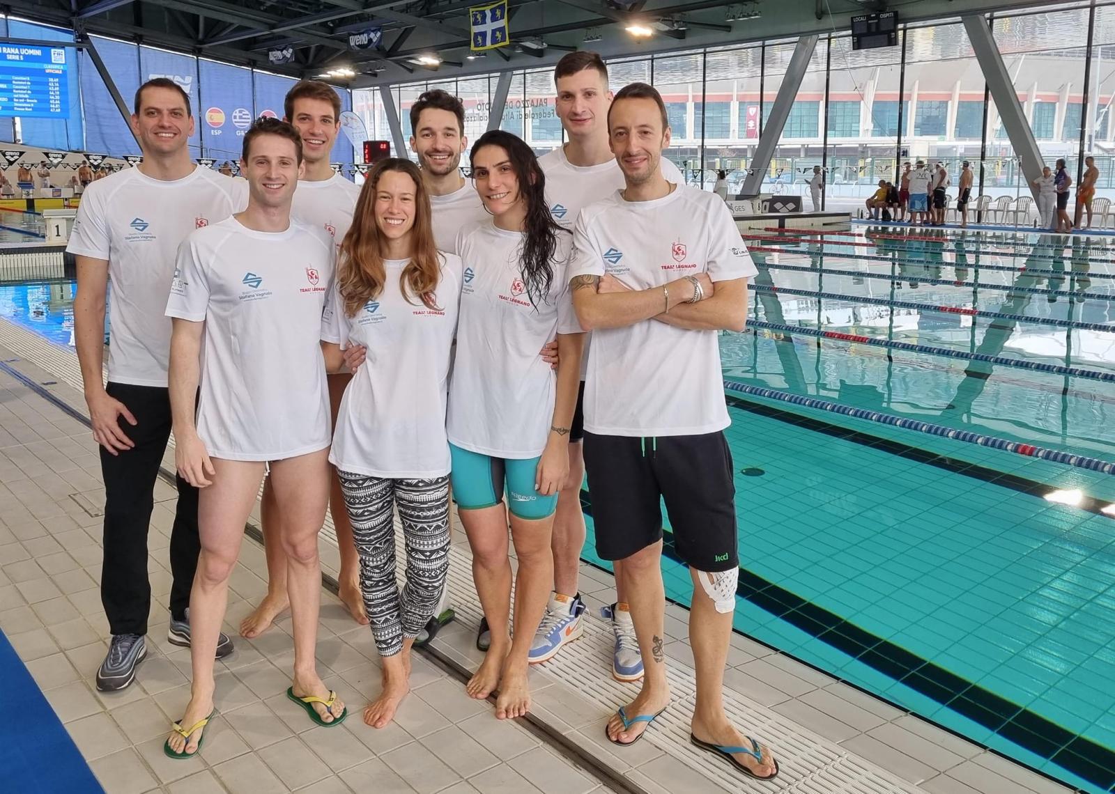 team legnano nuoto nove medaglie ai campionati italiani invernali master