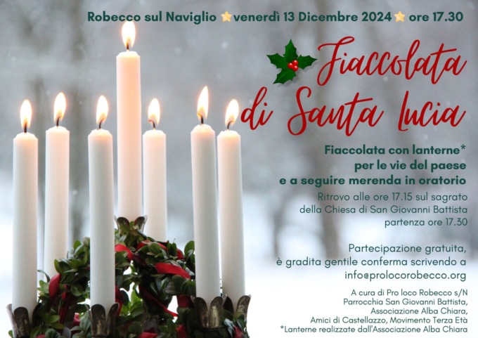 Con la Pro Loco arriva la Fiaccolata di Santa Lucia e Babbo Natale… a domicilio!