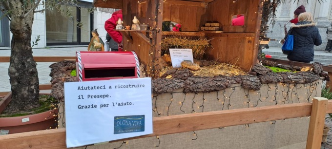 Ancora una volta vandalizzato il presepe di Olona Viva: una raccolta fondi per ricomprarlo