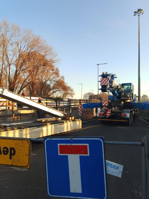 Viale Piemonte, partiti i lavori per la nuova passerella ciclopedonale