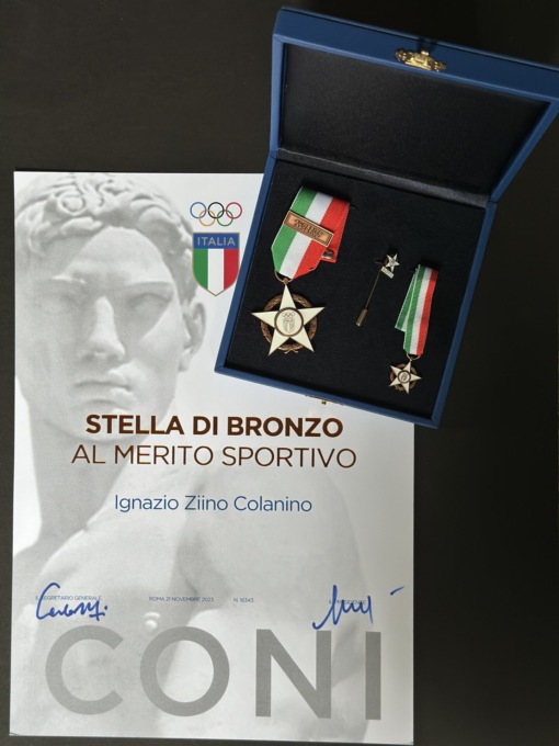 Ignazio Ziino premiato con la stella al merito sportivo