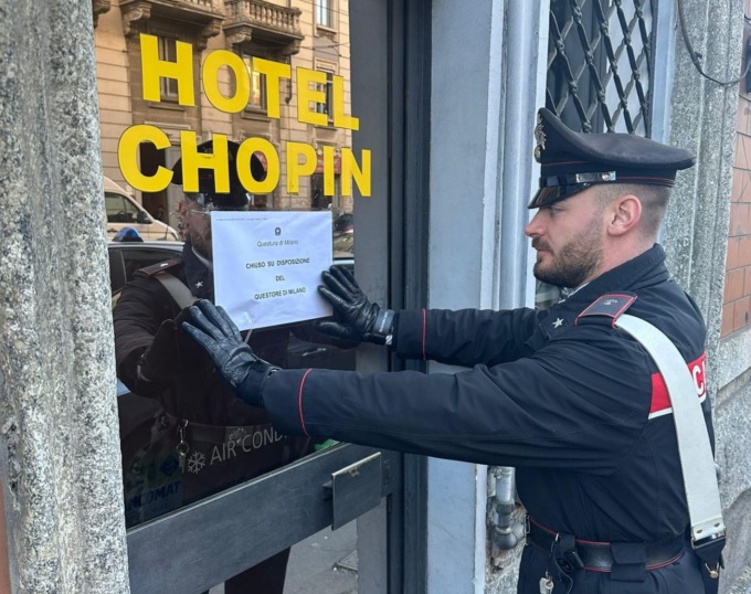 Sospesa per dieci giorni la licenza all’Hotel Chopin