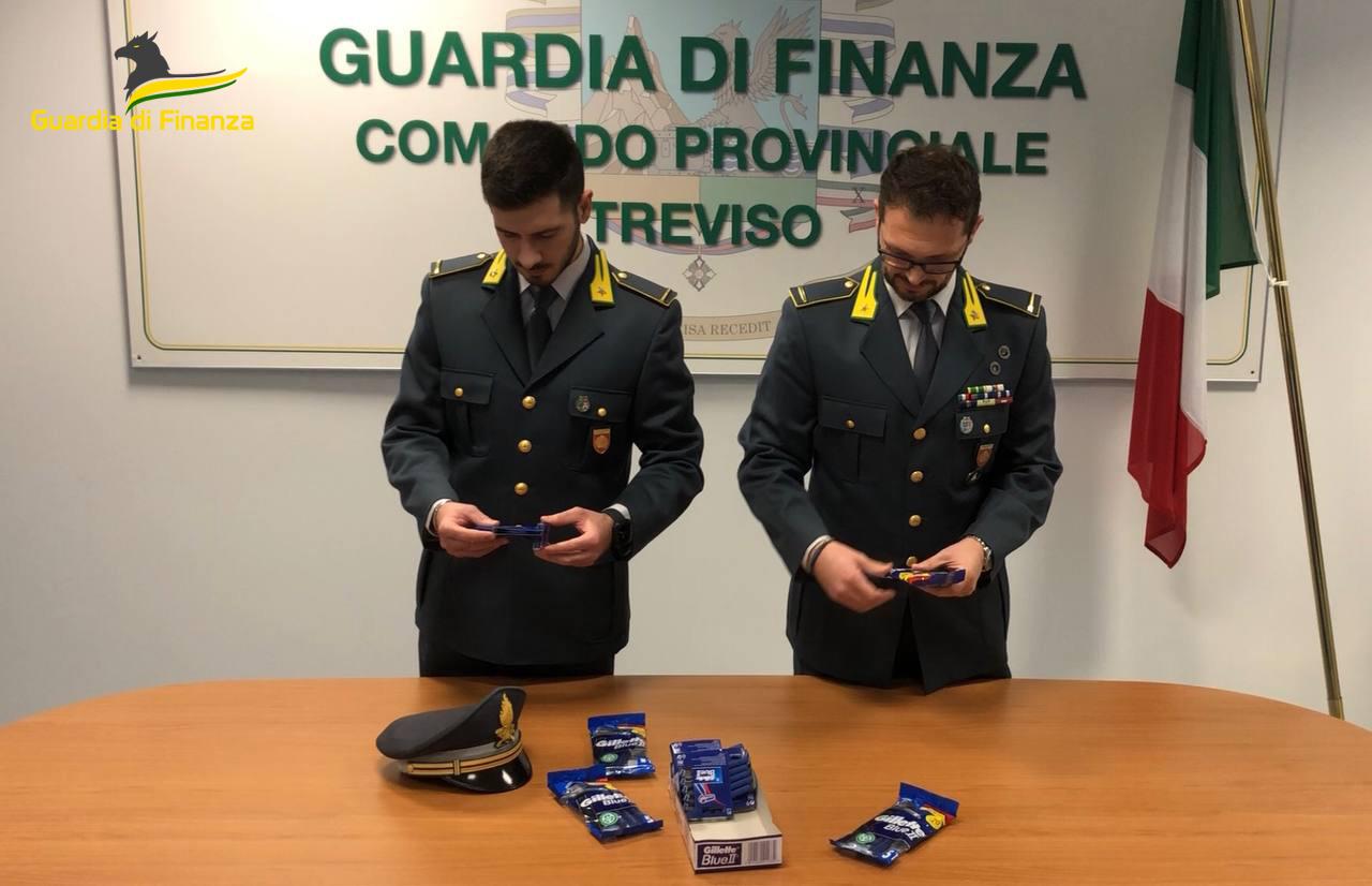 Guardia di Finanza sequestrate lamette da barba Gillette contraffatte