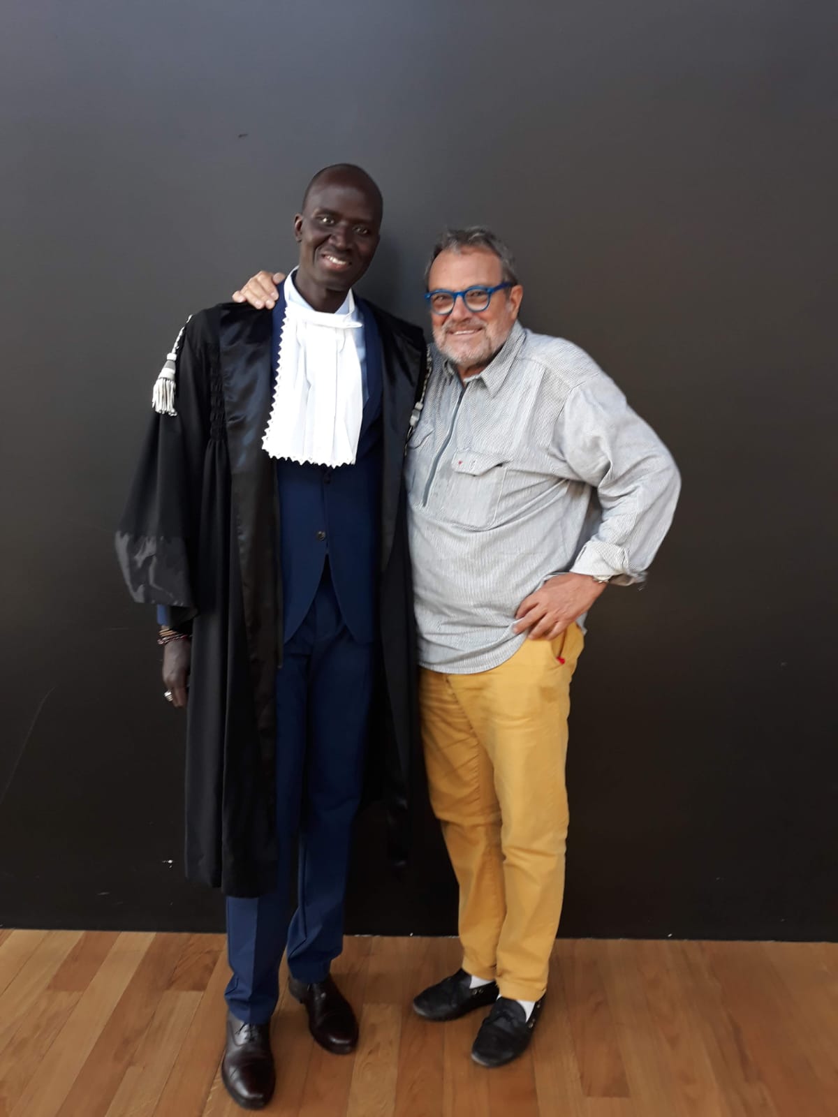 Corbetta Papa Alioune Mbenda Ndiaye con Oliviero Toscani