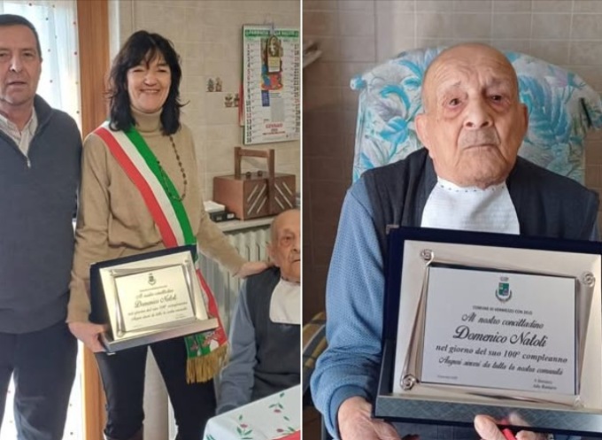 Vermezzo: gli auguri speciali a nonno Domenico per il suoi 100 anni