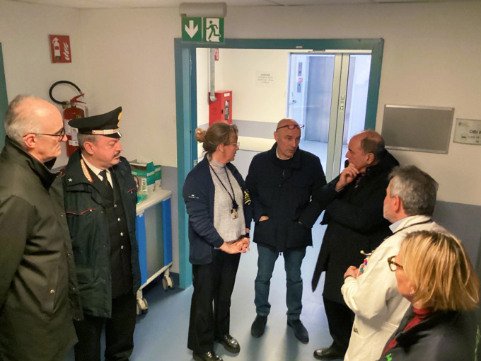 Sicurezza negli ospedali, sopralluogo al Fornaroli con sindaco e Carabinieri