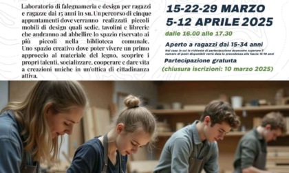 Verso il nuovo laboratorio di falegnameria e design: via alle iscrizioni