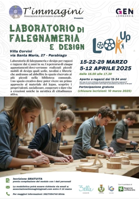 Verso il nuovo laboratorio di falegnameria e design: via alle iscrizioni