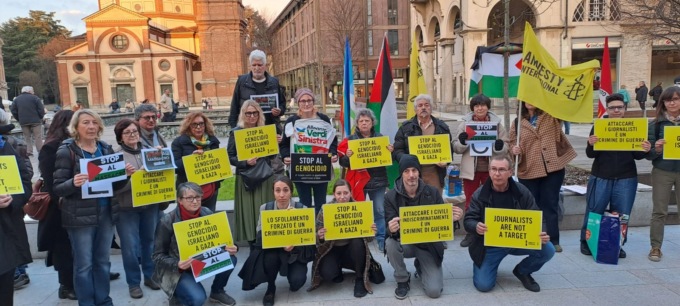 “Stop al genocidio del popolo palestinese”