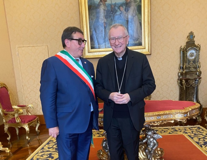 L’assessore Bertani con la delegazione di Cittaslow in Vaticano