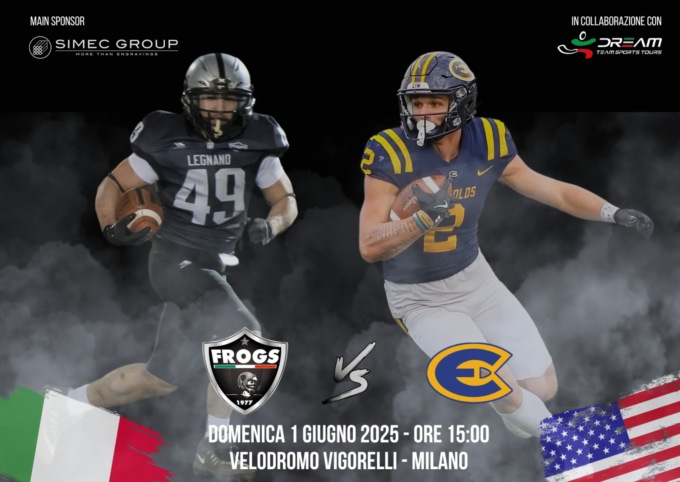 I Frogs Legnano sfideranno il team Usa Wisconsin