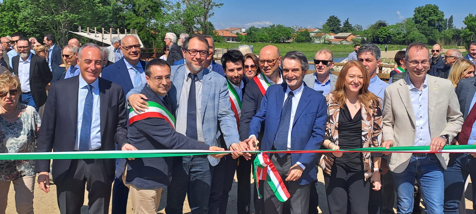 Taglio del nastro vasca laminazione Canegrate