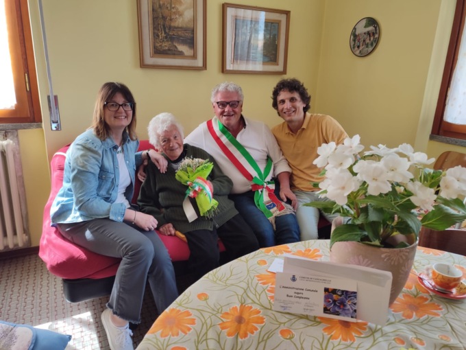 101 anni per Giuseppina Maria Rosa, da quattro anni la più anziana del paese