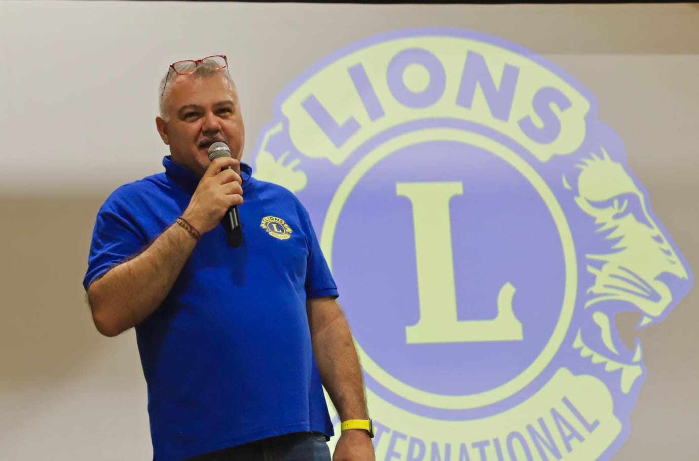 Serata Lions Robecco (il presidente uscente Luigi Uslenghi)