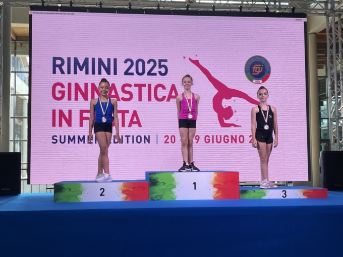 Due titoli nazionali per la ginnastica Nervianese a Rimini