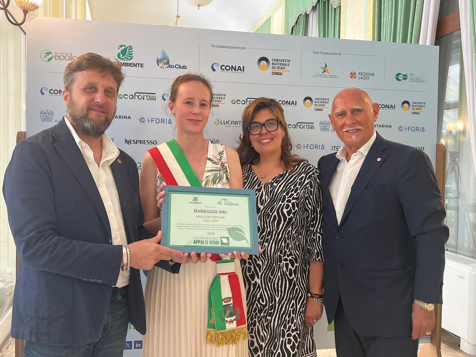 Bareggio premiata da Legambiente