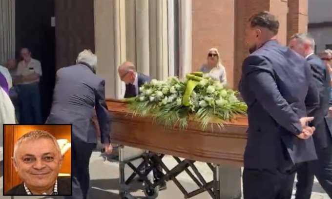 L’ultimo saluto a Davide Gorla, ucciso nel suo negozio