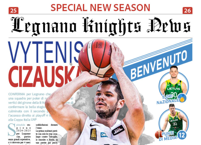 Colpo da sogno per i Knights: firma il lituano Vytenis Cižauskas