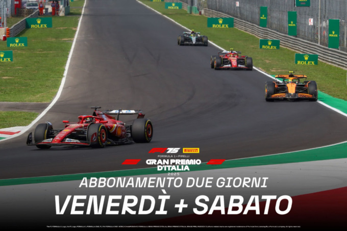 Un abbonamento per le prove del venerdì e sabato del Gran premio d’Italia