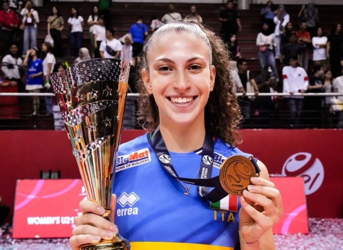 La giovane pallavolista Erika è campione del mondo con l’Under 21