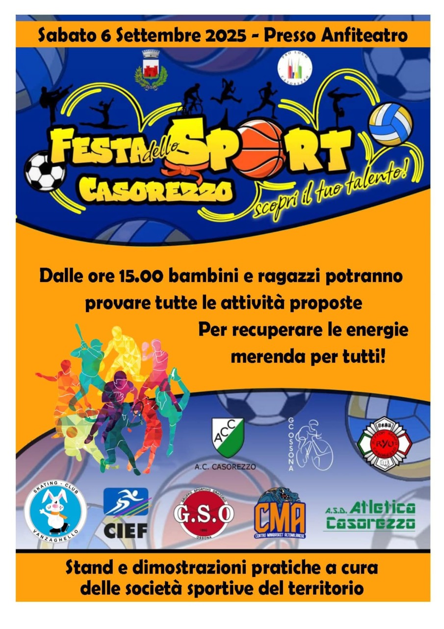 Anche Casorezzo vivrà la sua Festa dello sport